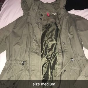 green army jacket with hood